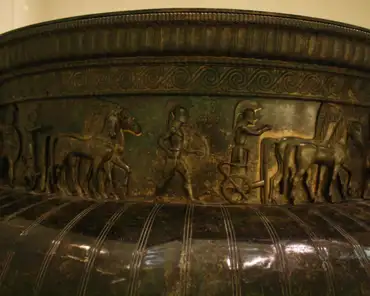 IMG_0593 The drinking vessel included a large Greek bronze cup, 1.64m tall, diameter 1.27m, weight 209kg, which could contain 1100L of liquid. The cup was cast circa...