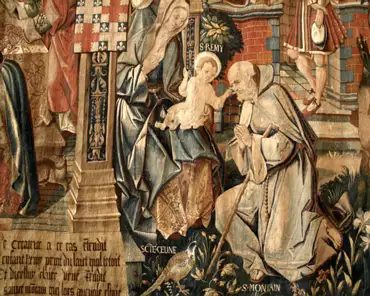 IMG_7784 The first miracle of Rémi right after his death: Montain, an ermit who had predicted Rémi's birth (through an appearance of Christ), recovers his...