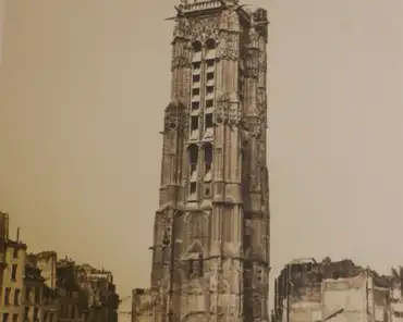 IMG_8133 Saint-Jacques tower before it was restored in the mid-19th century. Photograph from Musee Carnavalet by Edouard Baldus.