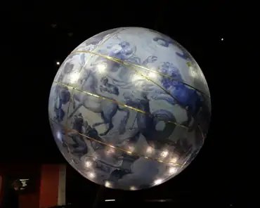 DSC00218 Coronelli globe: sky globe. Sky constellations are represented as animals.