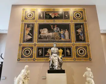 IMG_20200111_131257 Francesco Belloni, Minerva, peace and abundance, 1810, mosaic of glass paste and hardstones. Metaphor for Napoleon's victories. Antoine-Denis Chaudet and...