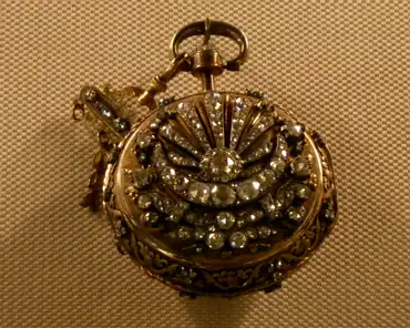 p1040732 Algiers' dey watch, London, 1815-1816, gold and 265 diamonds.