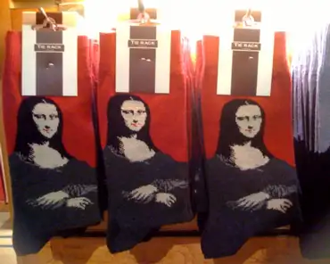 monalisasocks Gift shop: Mona Lisa socks.