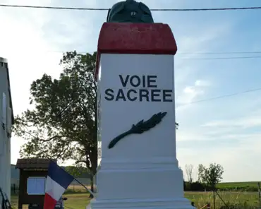 P1060763 Voie sacrée (sacred way) is the road between Bar-le-Duc and Verdun was used by the French army to supply the troups fighting on the front lines near...