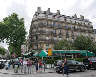 P1030269 Saint-Germain-des-Prés has been the literary and cultural center of Paris since the 19th century. Les Deux Magots, next to the Flore café, is one...