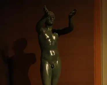 IMG_8812 Statue of Ephebe, bronze, 19th century, copy of an 1st century Greek bronze statue that Nicolas Fouquet very much admired.