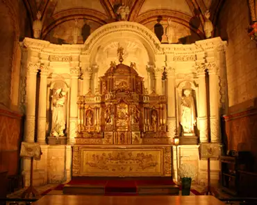 IMG_1394 The 17th century altar comes from the abbey church of the monastic city . The altar was moved here after the revolution (late 18th century).
