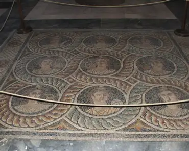 dscf0389 Roman mosaic floor from the island of Kos: nine Muses.