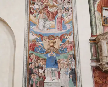 IMG_20230727_080314 Benozzo Gozzoli, Votive fresco for San Sebastian, 1464. San Sebastian protects the people of San Gimignano from the arrows of God's anger (a symbol of the...