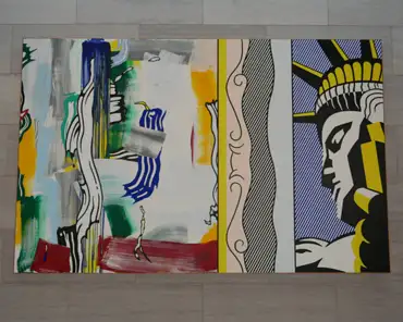 P1100431 Roy Lichtenstein, Painting with statue of Liberty, 1983.