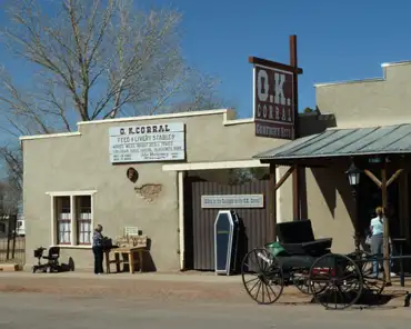 P1050830 The O.K. Corral gunfight took place in Tombstone on 26 October 1881, between lawmen (and brothers) Virgil, Morgan, Wyatt Earp, and outlaw cowboys Billy Clanton,...