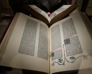 P1070376 Copy of The Gutenberg Bible, Germany, 1455.