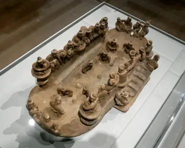 P1070437 Model of a ballgame with spectators, Mexico, Nayarit, 100-250 AD.