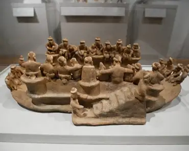 P1070438 Model of a ballgame with spectators, Mexico, Nayarit, 100-250 AD.