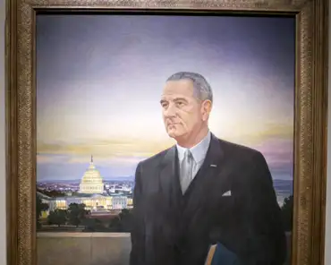 P1150120 Lyndon B. Johnson, 1908-1973, Thirty-sixth president, 1963-1969. Peter Hurd, 1967.
