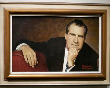 P1150129 Richard M. Nixon, 1913-1994, Thirty-seventh president, 1969-1974. Normal Rockwell, 1968.