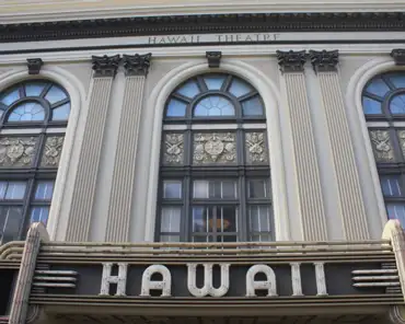 IMG_2560 Hawaii theater, 1922. At the time of building the neoclassical style of the theater was unseen in Hawaii.
